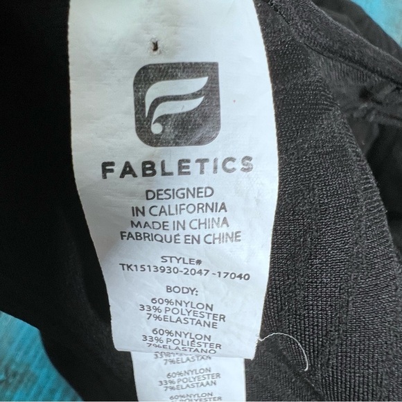 Fabletics Black Racerback Geometric Design Size Medium - Picture 9 of 10